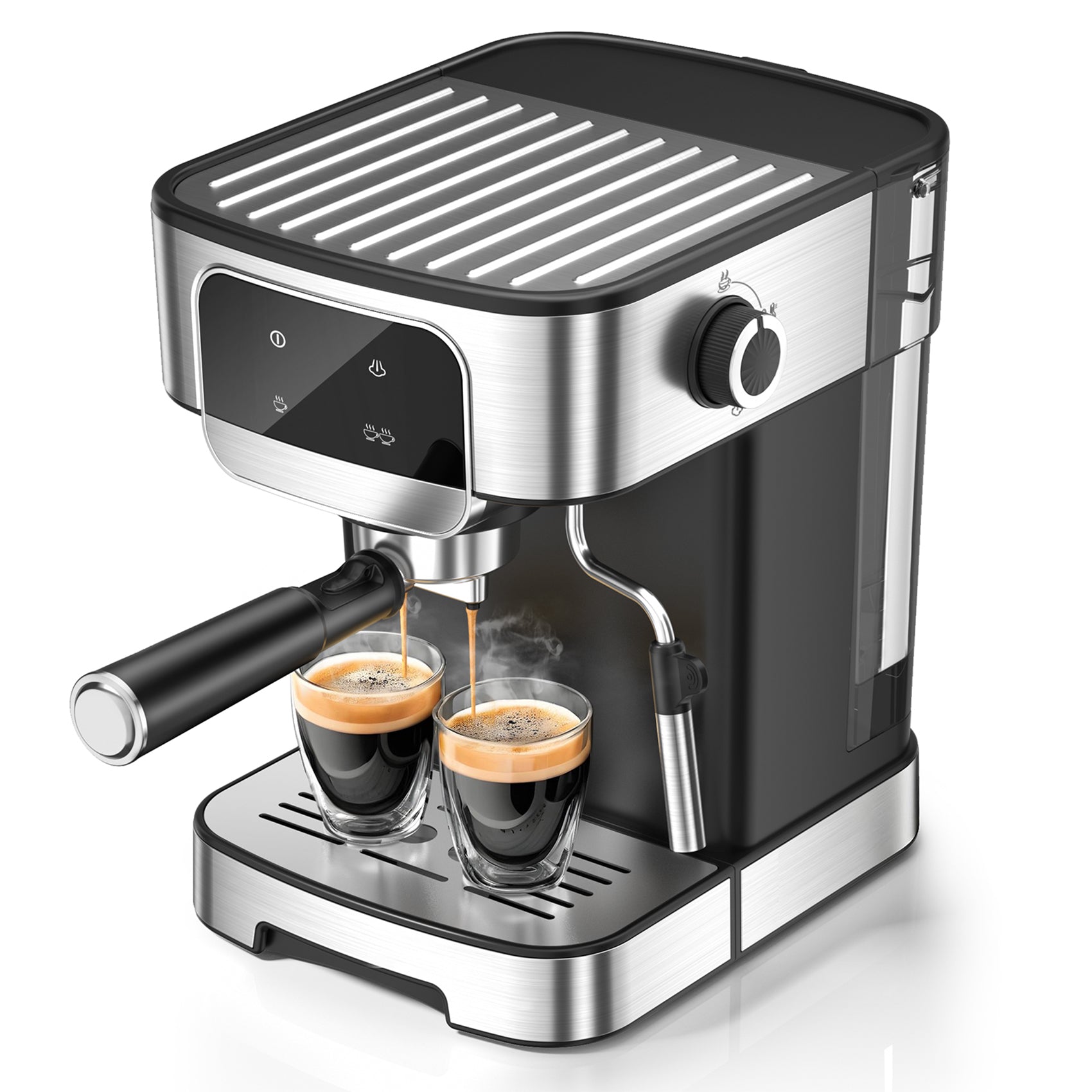Espresso Machine 20 Bar, Professional Espresso Maker with Power Milk Frothe, 61OZ Removable Water Tank 2026